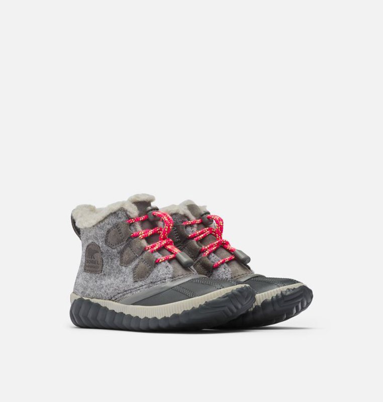 Kids Booties Grey - Sorel Youth Out N About™ Plus - 319-HUPNDX